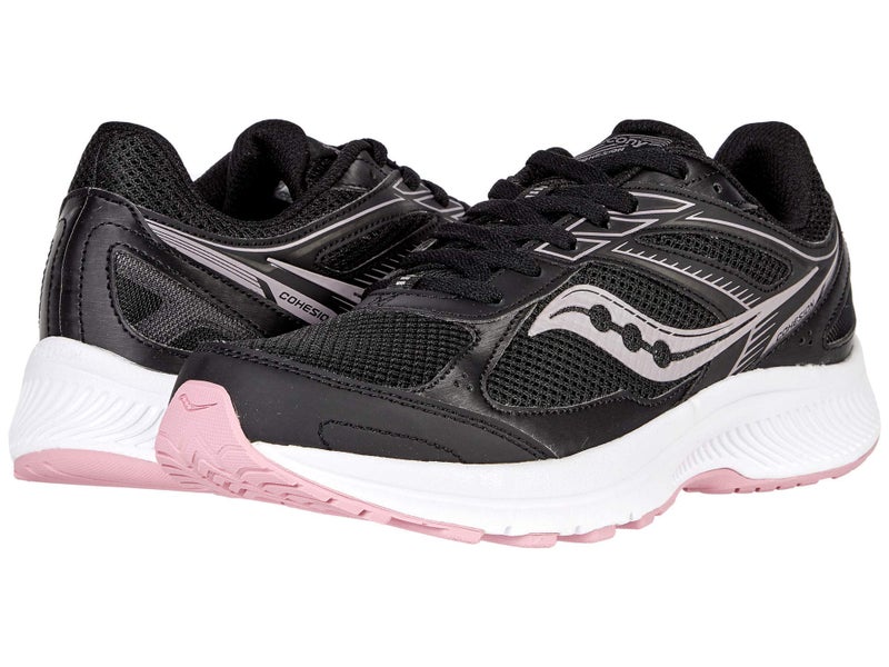 Saucony Women's Cohesion 14 Running Shoe, Black/Pink, 7 - Image 3
